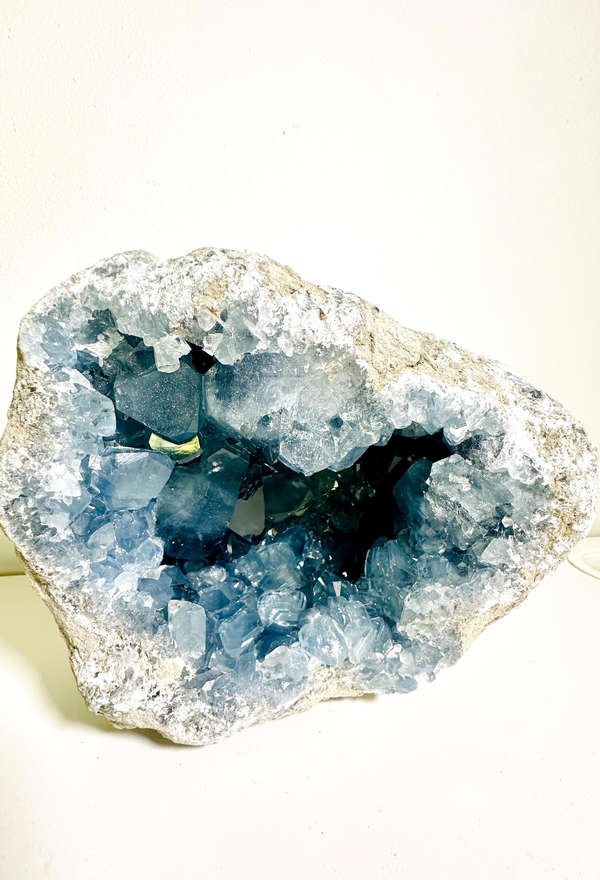 Celestite Crystal Cluster, Geode high quality #3