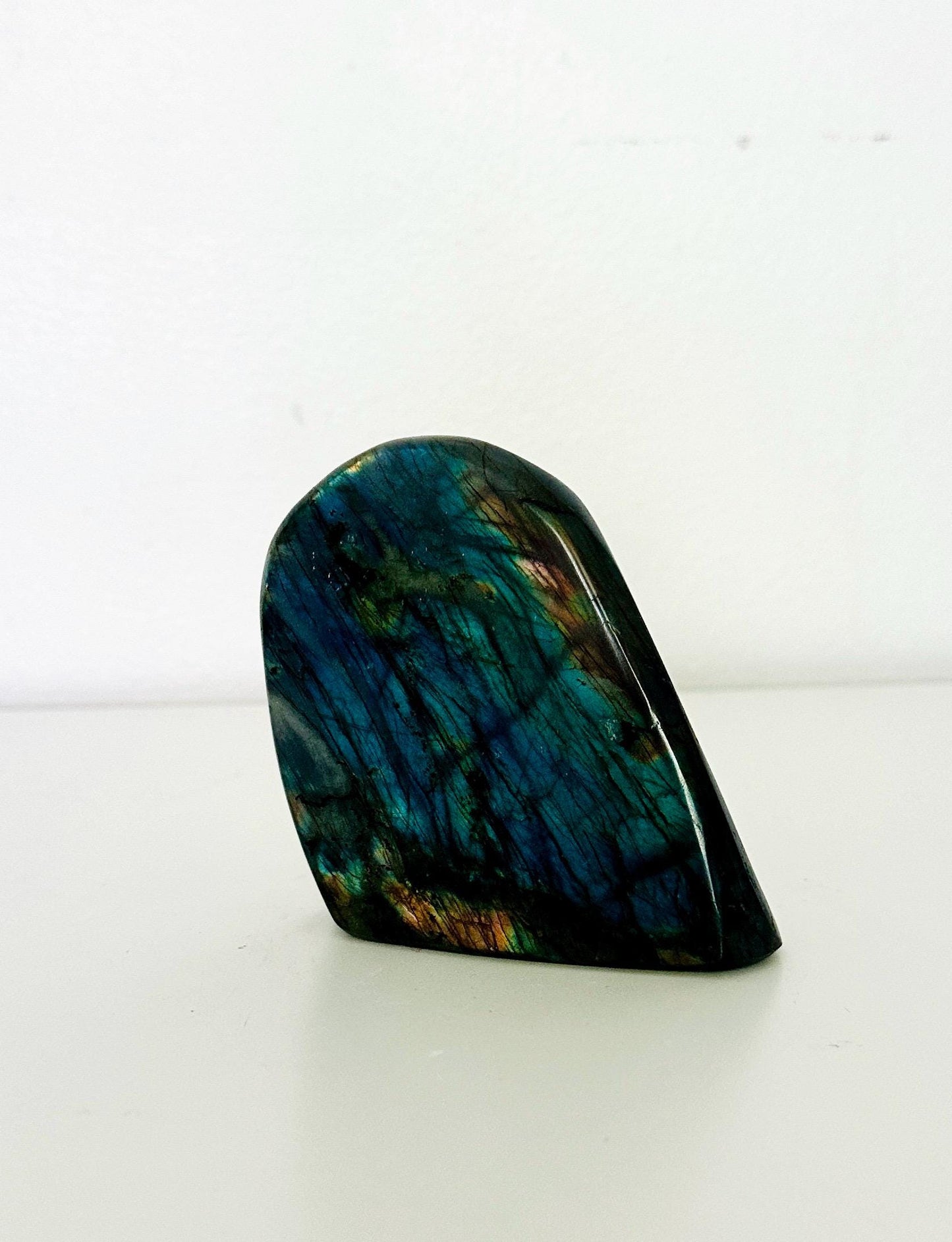 Medium Labradorite Specimen with Dominant Sky Blue Flash and Multi-Color Hues (1.2 lbs/0.5 KG)