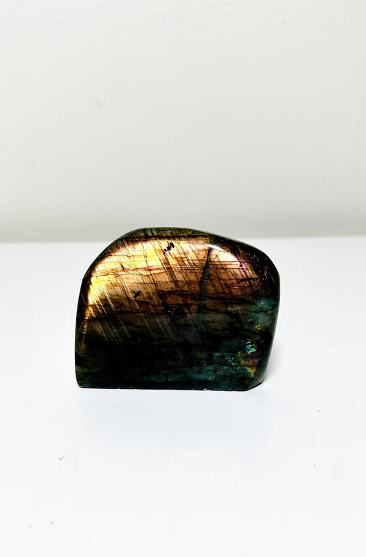 Small Cute Rare Pocket Sunset Labradorite Specimen with Autumn Colors (0.7 lbs/0.3 KG