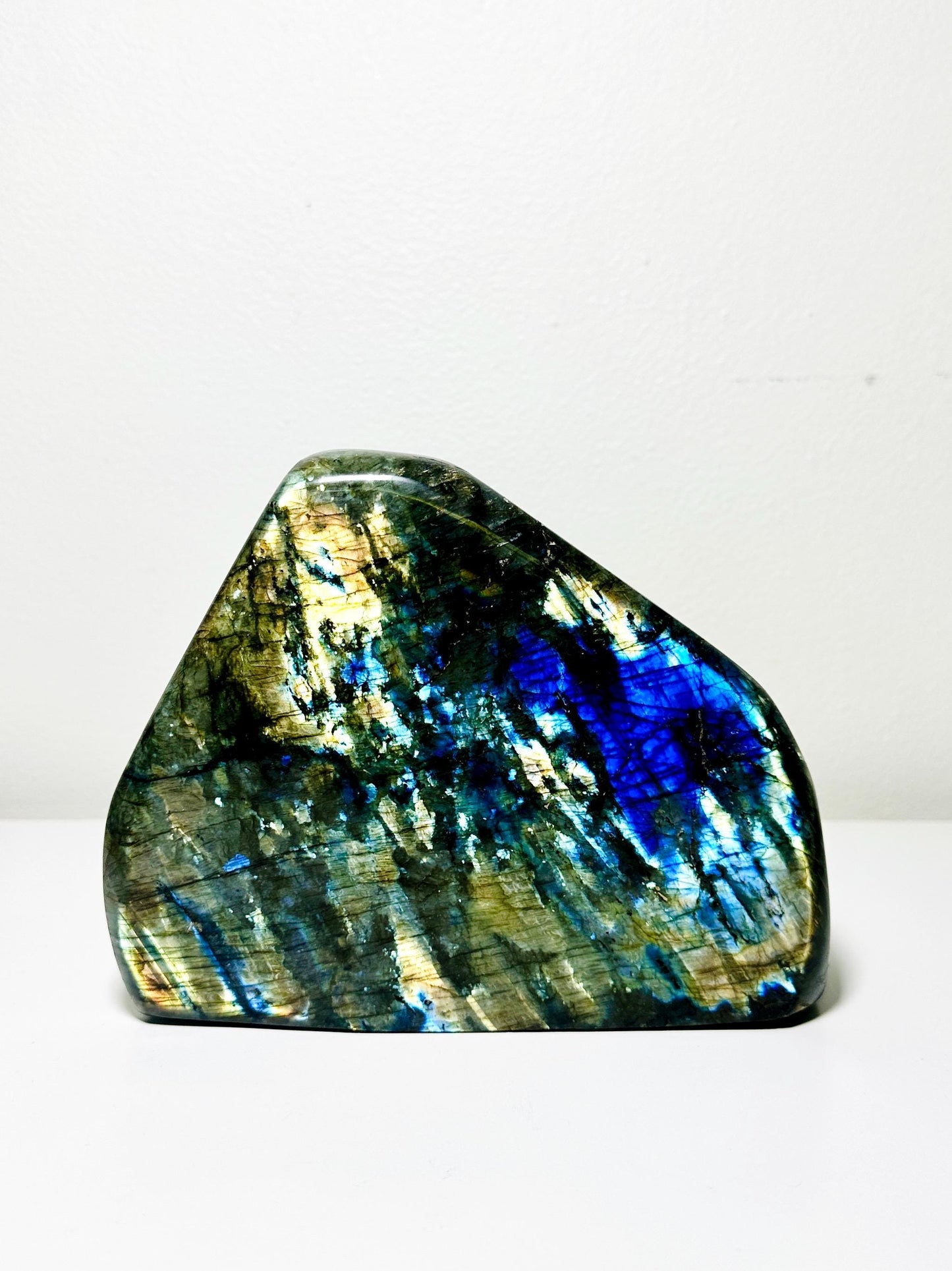 Large Labradorite Freeform with Blue and Gold Flashes Flame-Like Appearance - 5.7 lbs (2.59 KG)  Natural Crystal for Home Decor and Healing