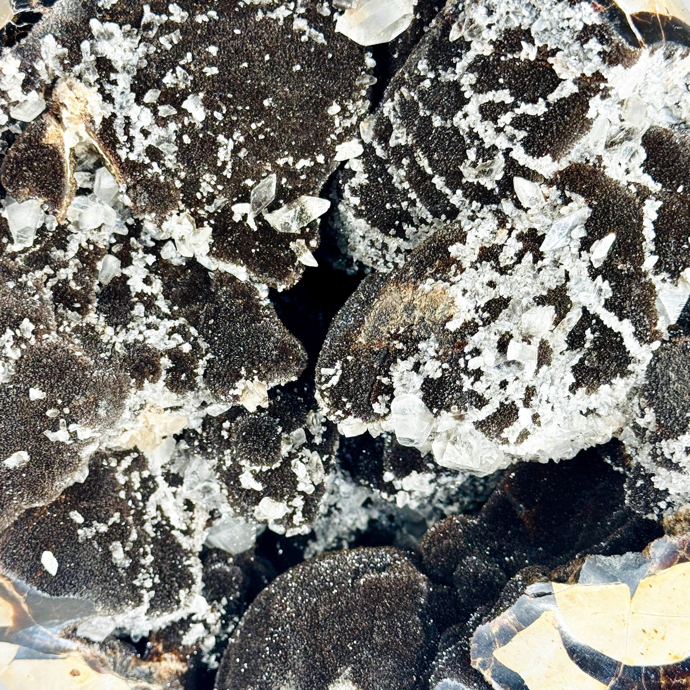 One-of-a-kind Septarian druzy geode freeform, view 5