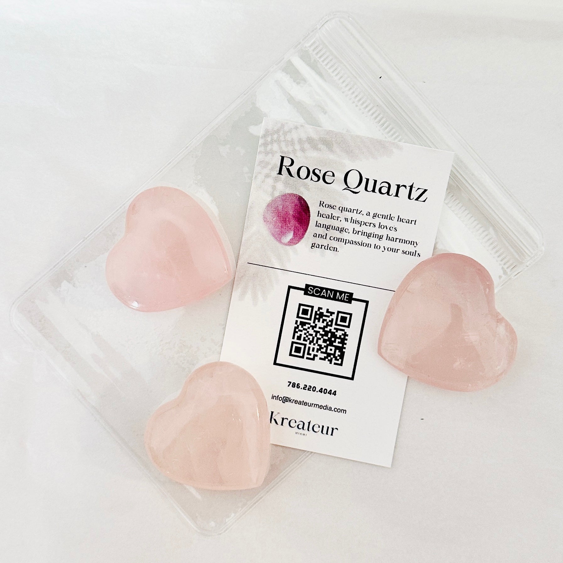 Mini Rose Quartz Heart Bundle - KREATEUR MIAMI