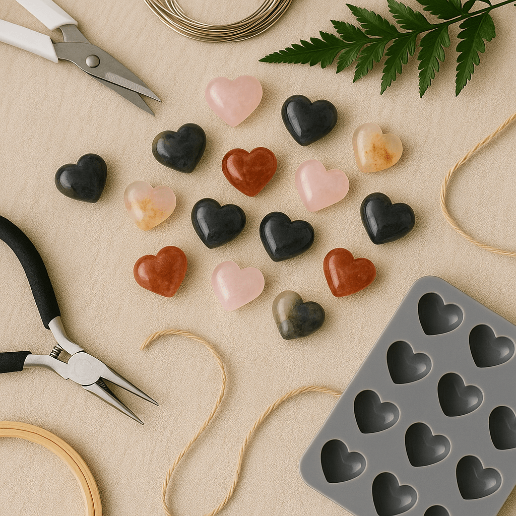 Mixed Crystal Hearts – Sold by the Pound | Hand - Carved Mini Hearts - KREATEUR MIAMI