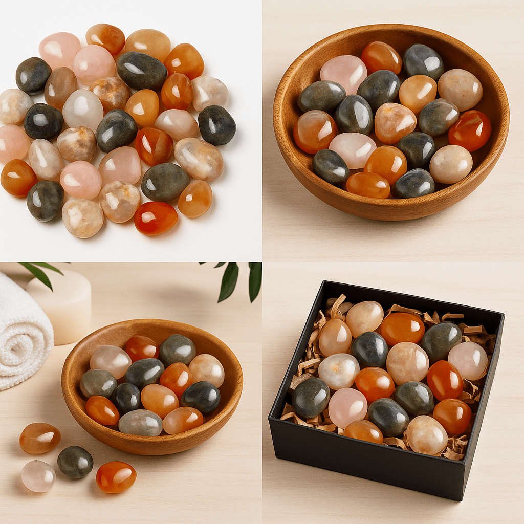 Mixed Tumbled Crystals – Sold by the Pound | Polished Natural Stones for Décor, Crafting & Crystal Kits - KREATEUR MIAMI