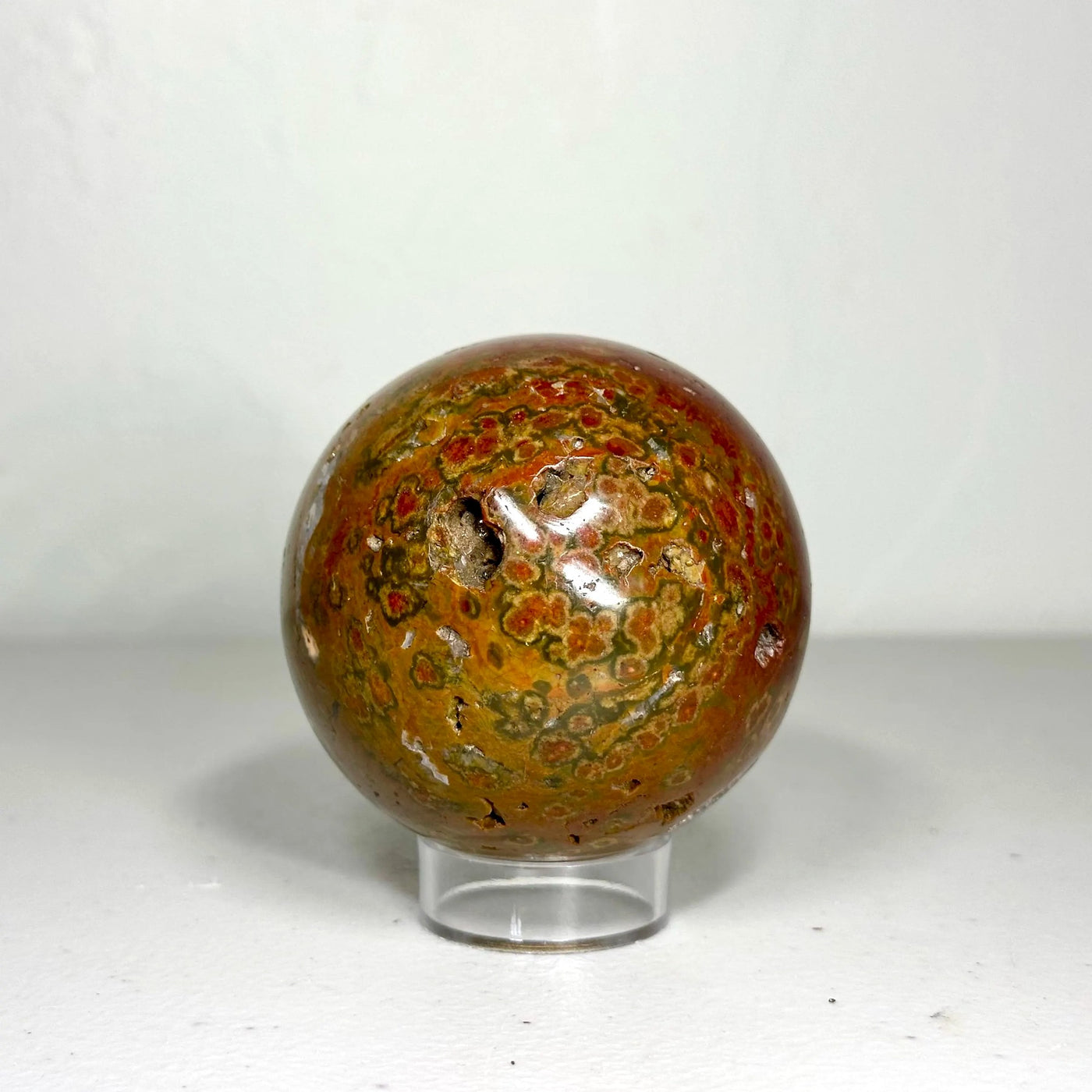 One-of-a-Kind Sunset Jasper Orb with Quartz Cavity (2.6 in, 0.8 lb) — contenido multimedia del producto 5