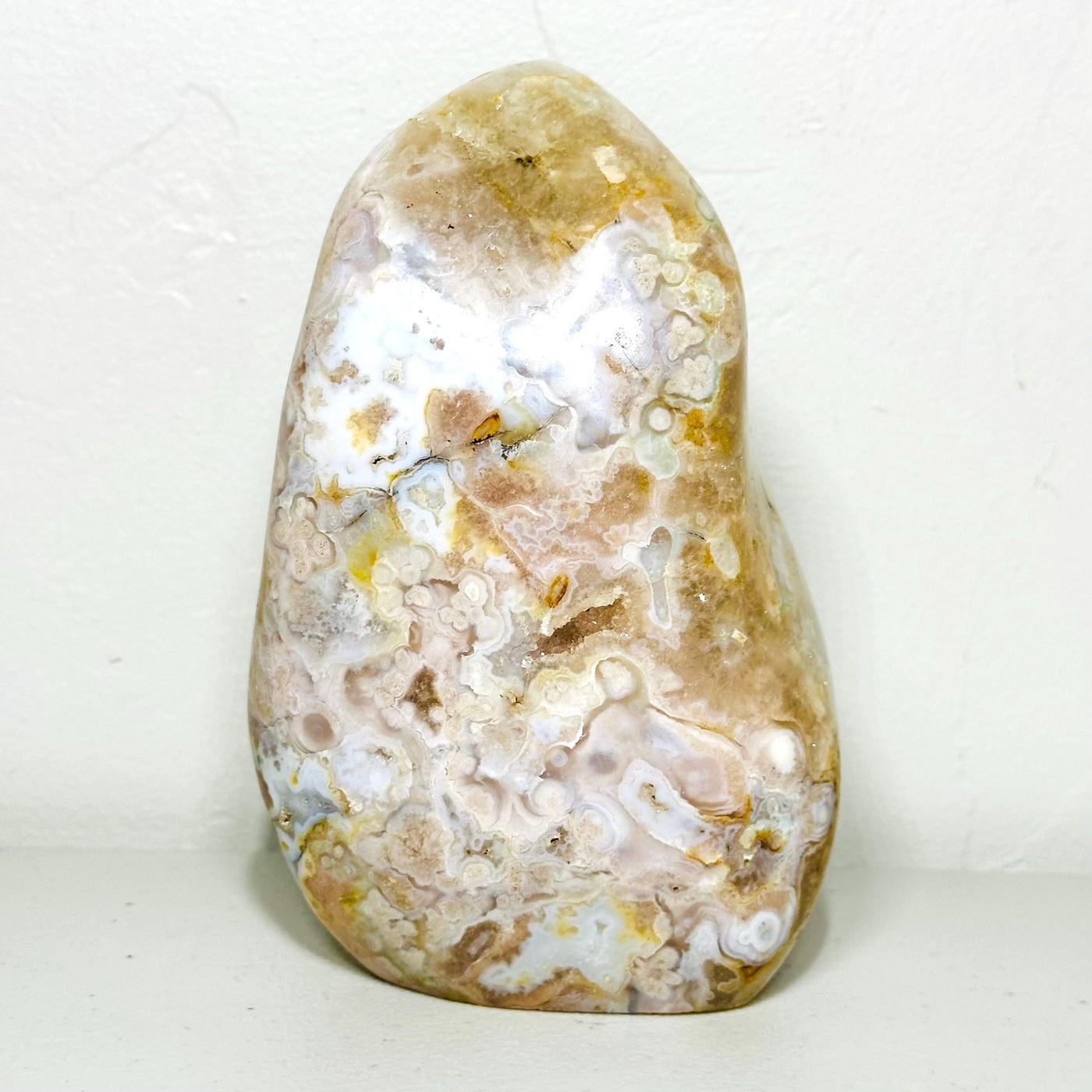 One-of-a-kind pink amethyst freeform ML-164, front view