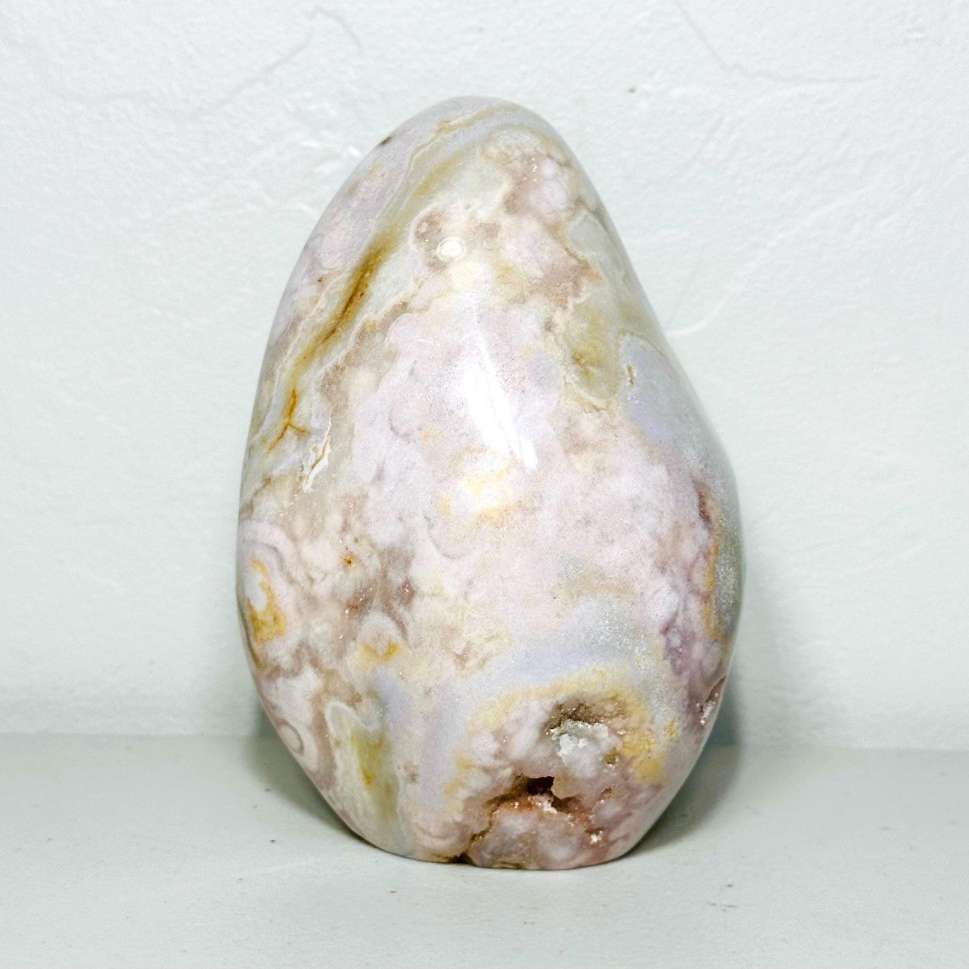 One-of-a-kind pink amethyst freeform ML-165, front view