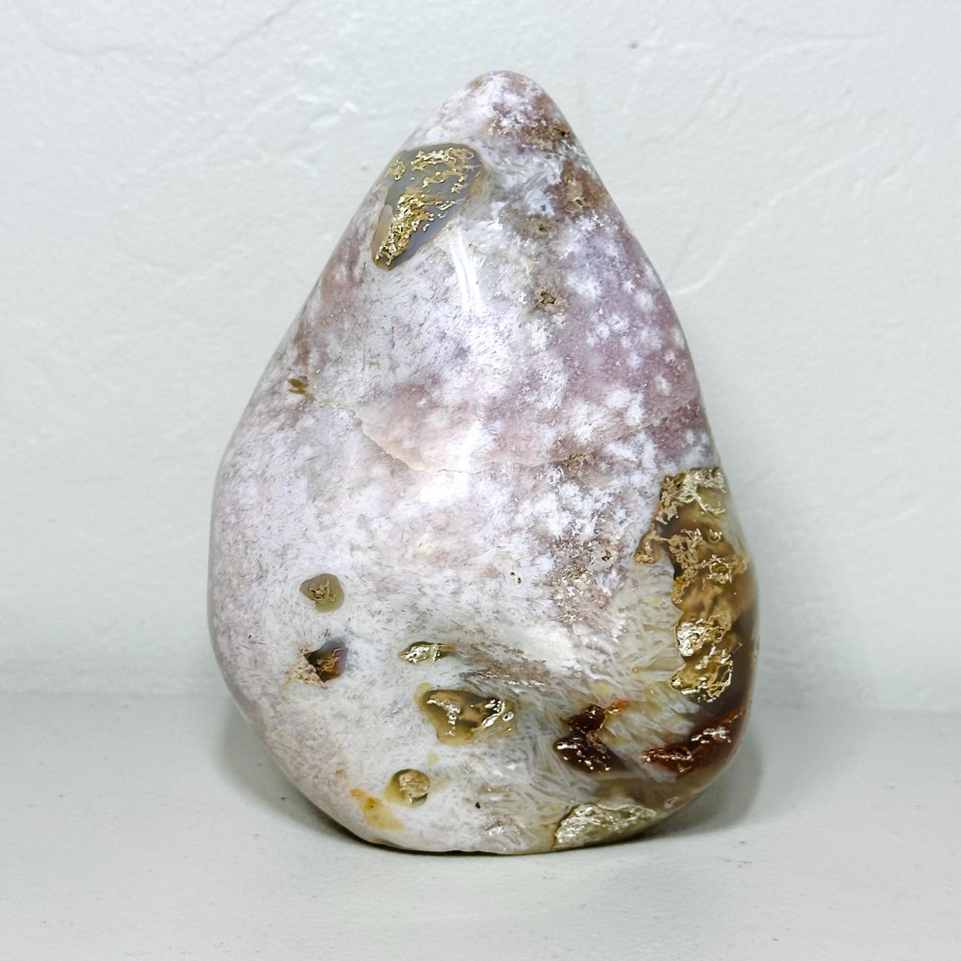 One-of-a-kind pink amethyst freeform ML-166, back view