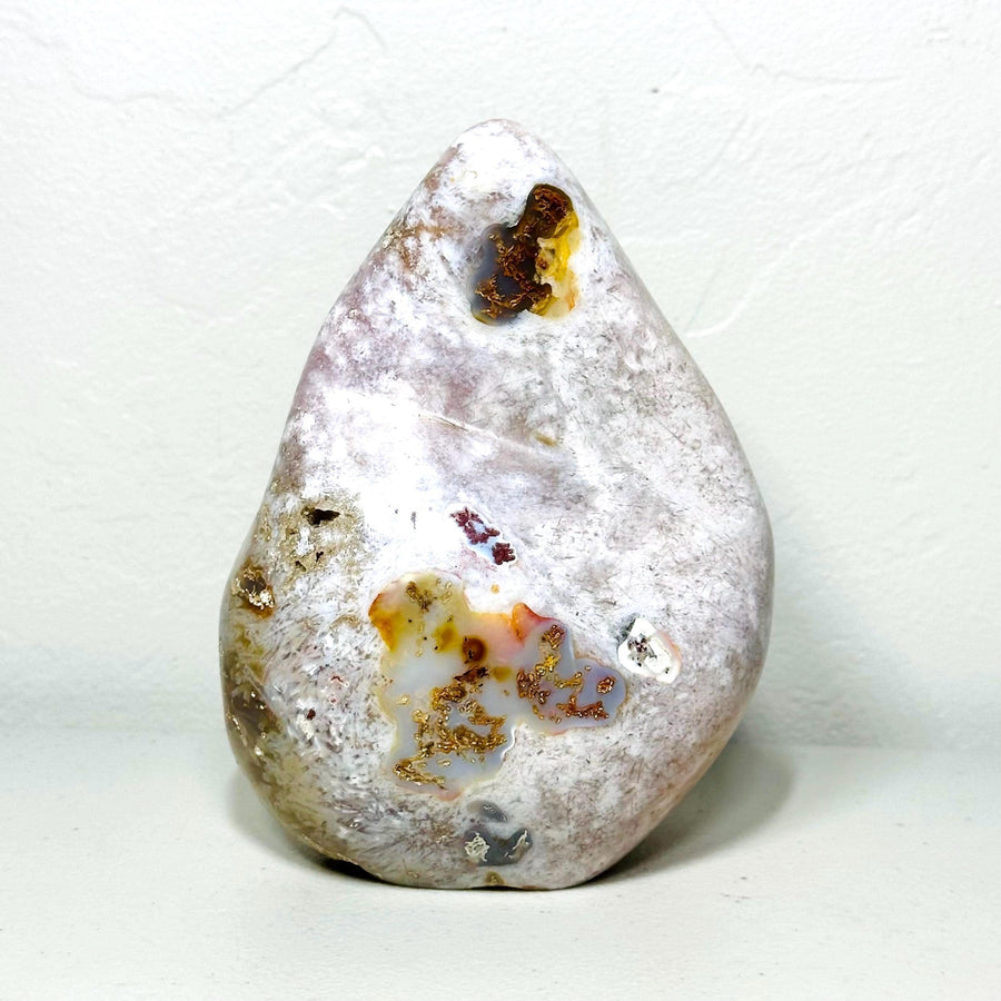 One-of-a-kind pink amethyst freeform ML-166, front view