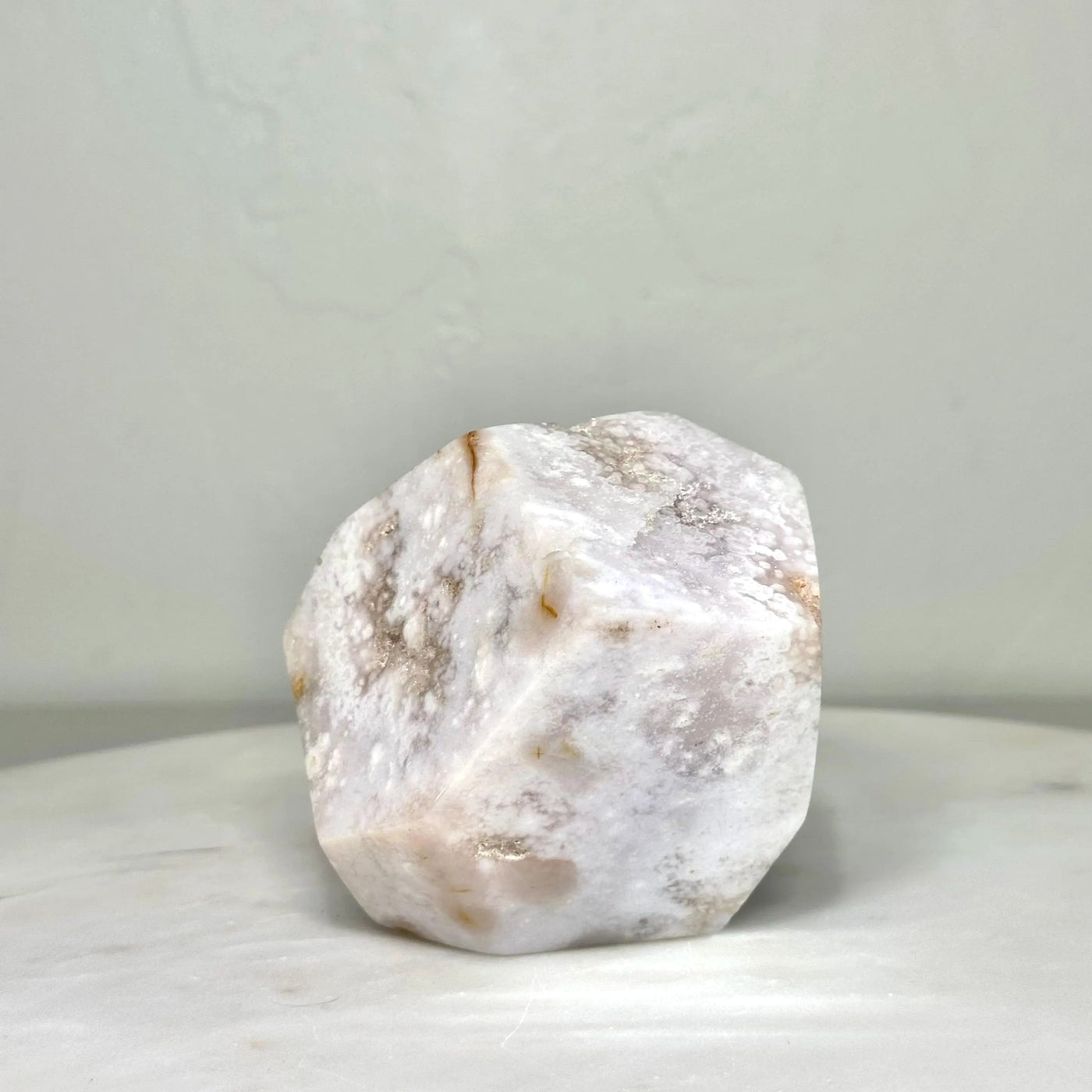 One-of-a-Kind Flower Agate Freeform with Druzy (3.7 in, 1.6 lb) — média du produit 1