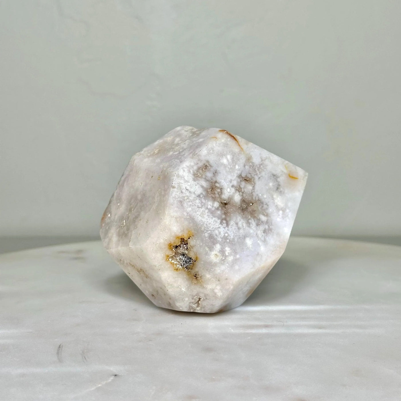 One-of-a-Kind Flower Agate Freeform with Druzy (3.7 in, 1.6 lb) — média du produit 4