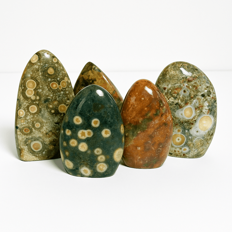 Mystery Ocean Jasper Pocket Freeform – Handpicked Collector Stone (7–10 oz) - KREATEUR MIAMI