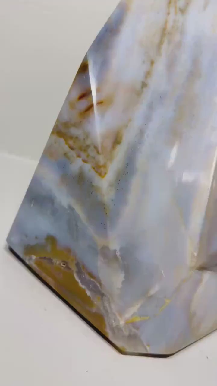 One-of-a-Kind Silver Leaf Jasper Sculpture — 16.5 lb — video of the exact specimen AE105