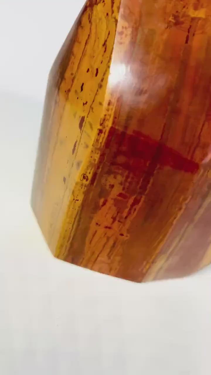 Video showing the exact 9.1 lb Sunset Jasper freeform
