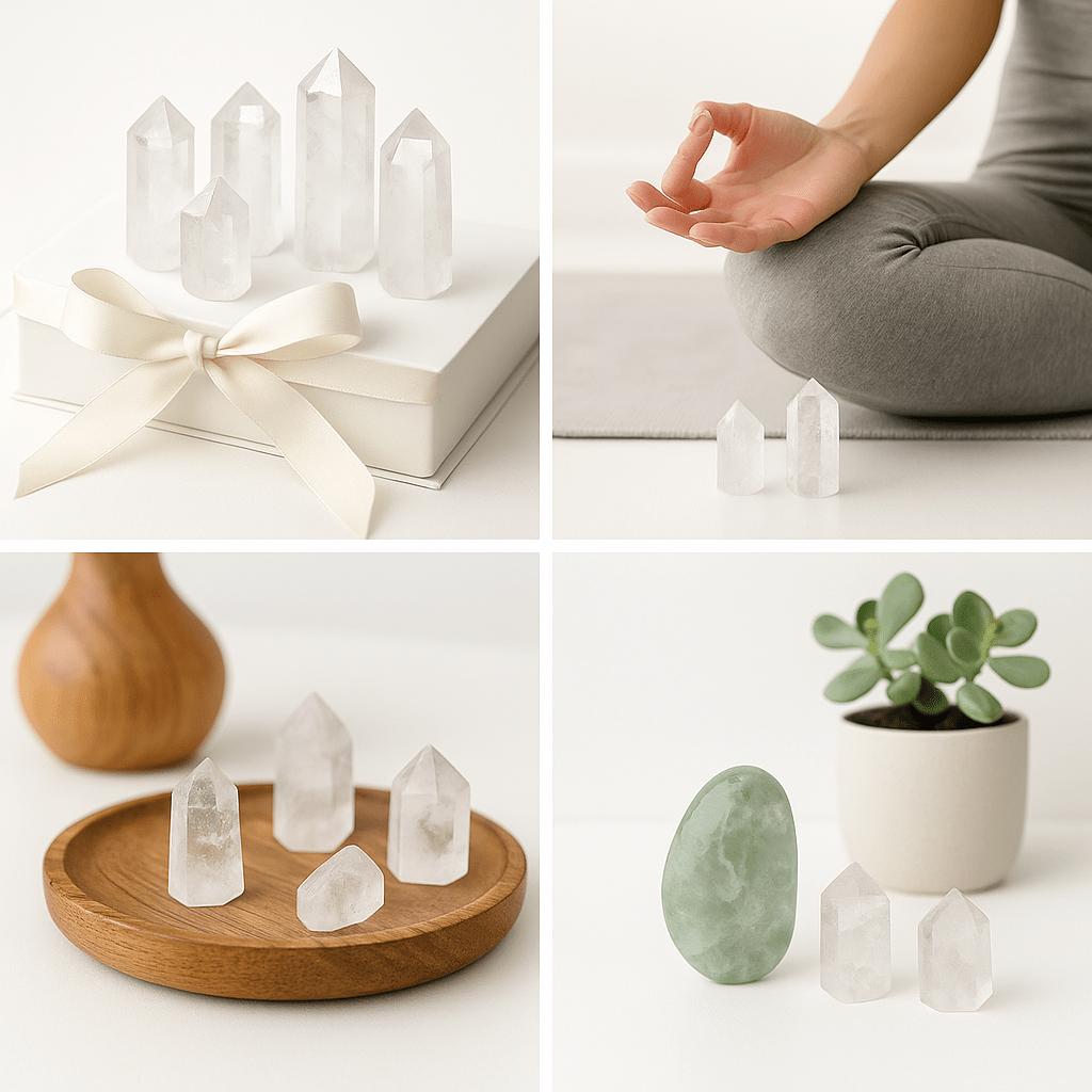 Raw Rock Crystal Quartz Prisms – Assorted Sizes (Per LB) - KREATEUR MIAMI