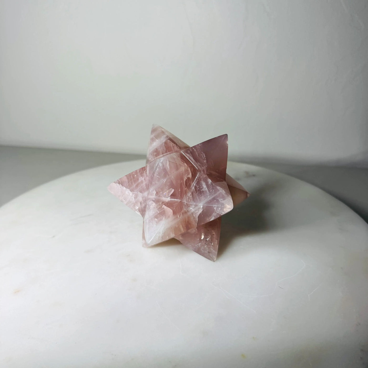 CLEARANCE — Rose Quartz Merkaba Star (3.9 in, 1.6 lb) — média du produit 5