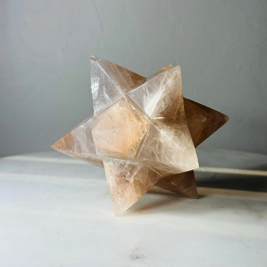 Hematoid Quartz Merkaba star, product view 1
