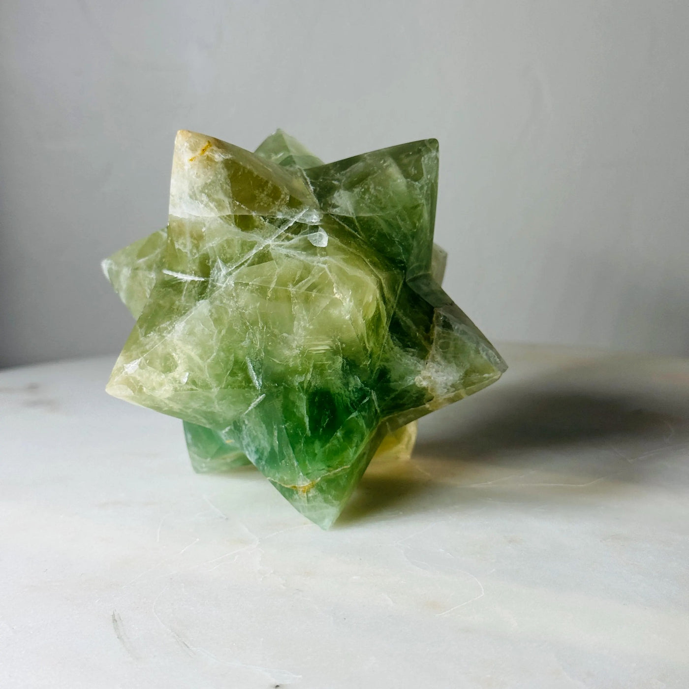 CLEARANCE — Green Fluorite Merkaba Star (3.6 in, 1.6 lb) — média du produit 4
